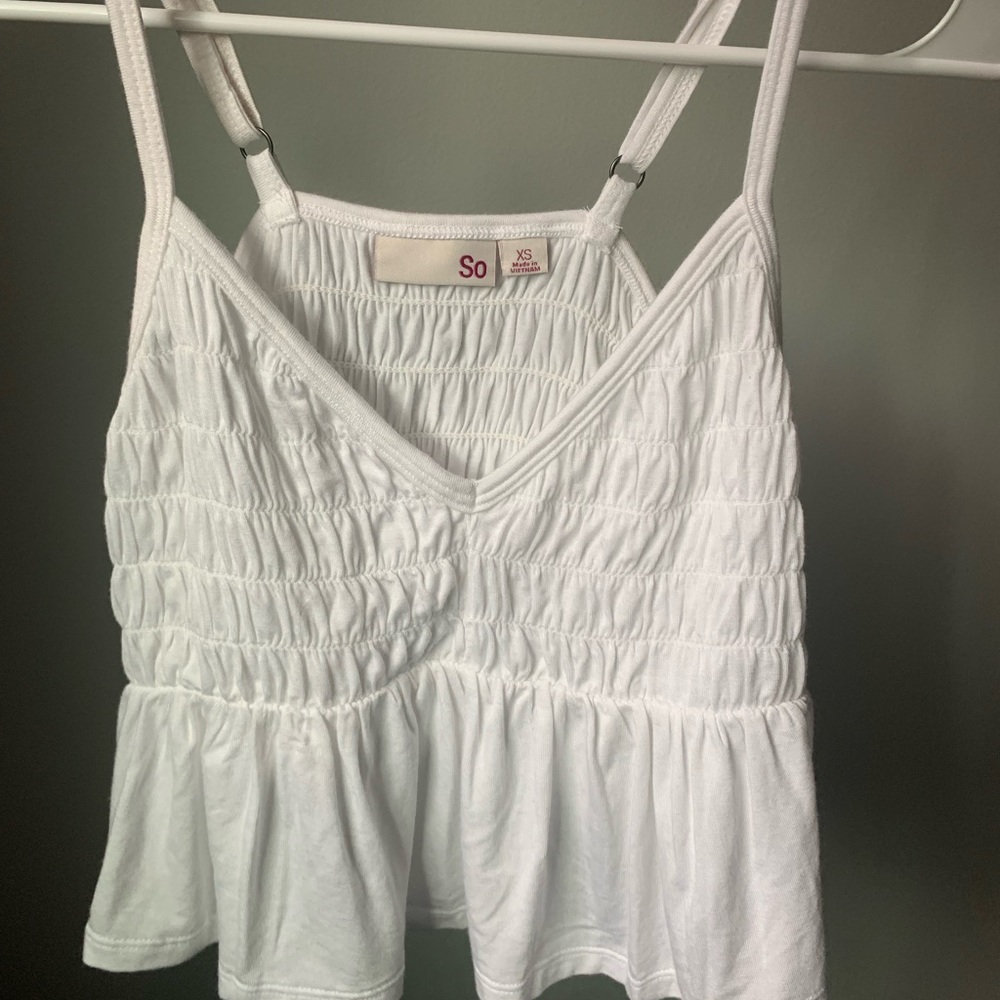 SO White Tank Crop Top XS
